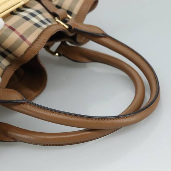 Burberry Nova Check Tote Bag Pvc Leather Beige - Picture 7 of 16